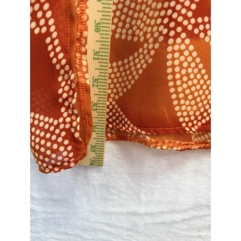 Your Best Look Women's Orange Swim Cover Up Sheer Cardigan 18W Tie Front Shells - Picture 13 of 14